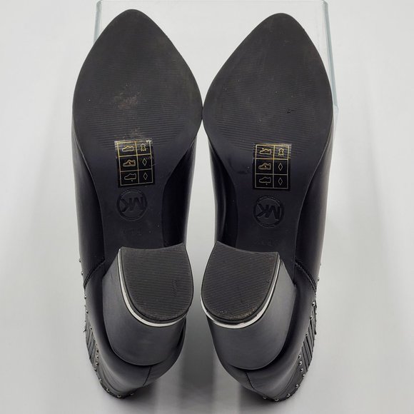 MICHAEL Michael Kors Black Leather Ankle Booties - Picture 12 of 16